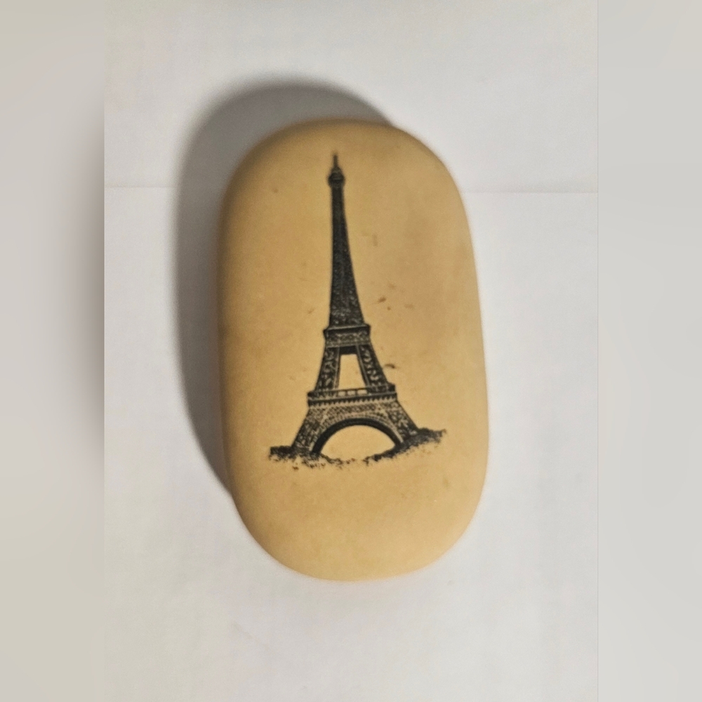 Vintage Paris Eiffel Tower Print Beige Eraser Decorative Office Accents